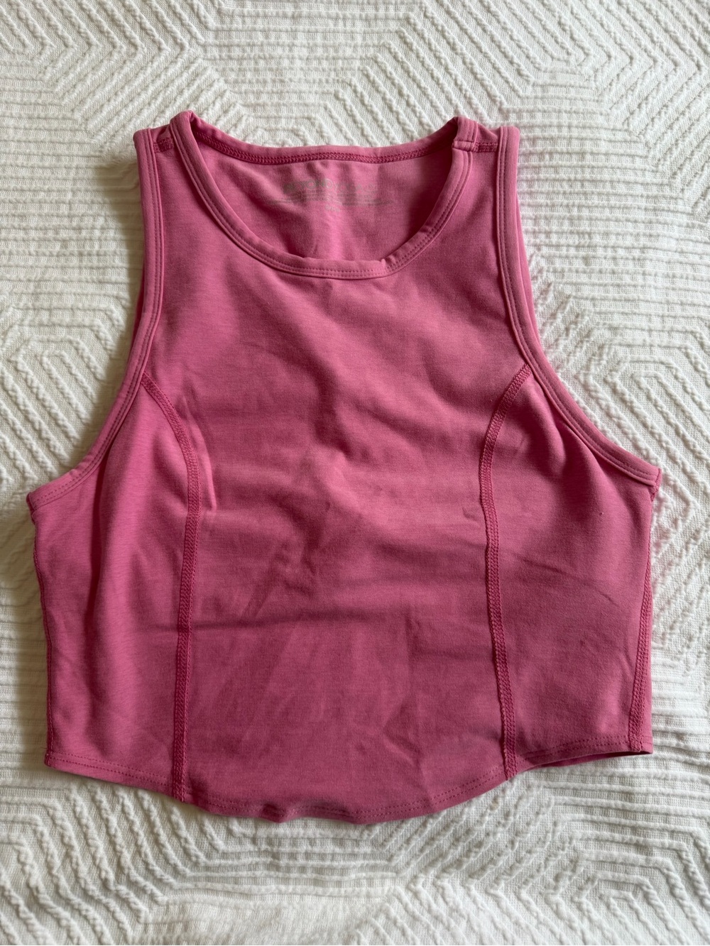 Beyond Yoga - Pink Cropped Sports Tank